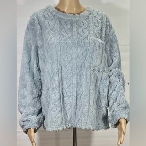 BRAND UNKNOWN 2 PIECE LAVENDER BLUE COZY PAJAMA SET SIZE LARGE
